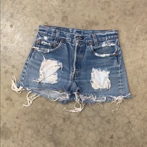 Original Levi cut off denim shorts